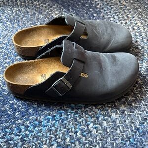 Birkenstock Boston black oiled leather